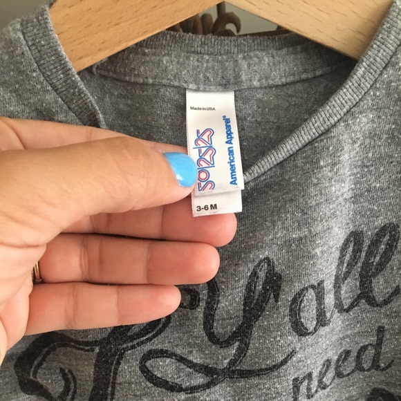 American Apparel Custom Light Grey Top - Picture 3 of 3